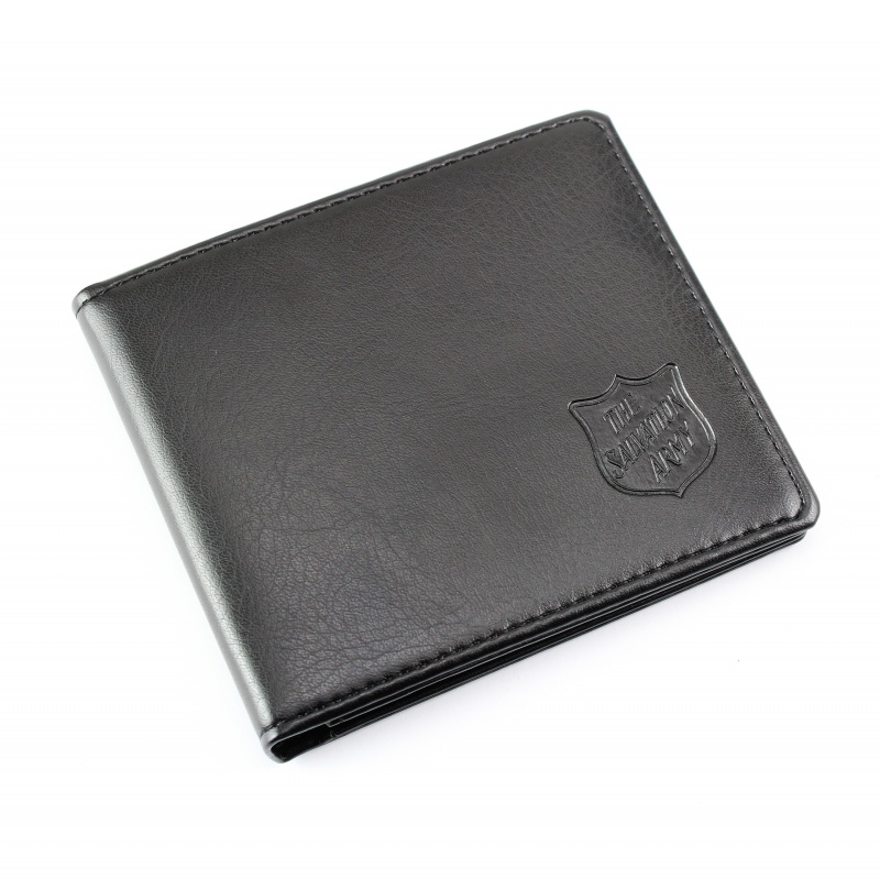 Black Embossed Shield Wallet